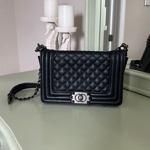 Quilted Black Handbag